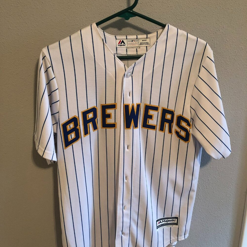Christian Yelich Brewers Majestic Alternate Jersey - Picture 5 of 5